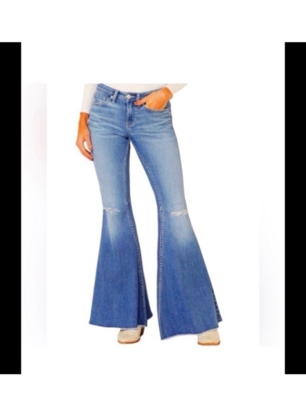 BOOT BARN Shyanne Ripped High Rise Flare Jeans - Picture 3 of 9